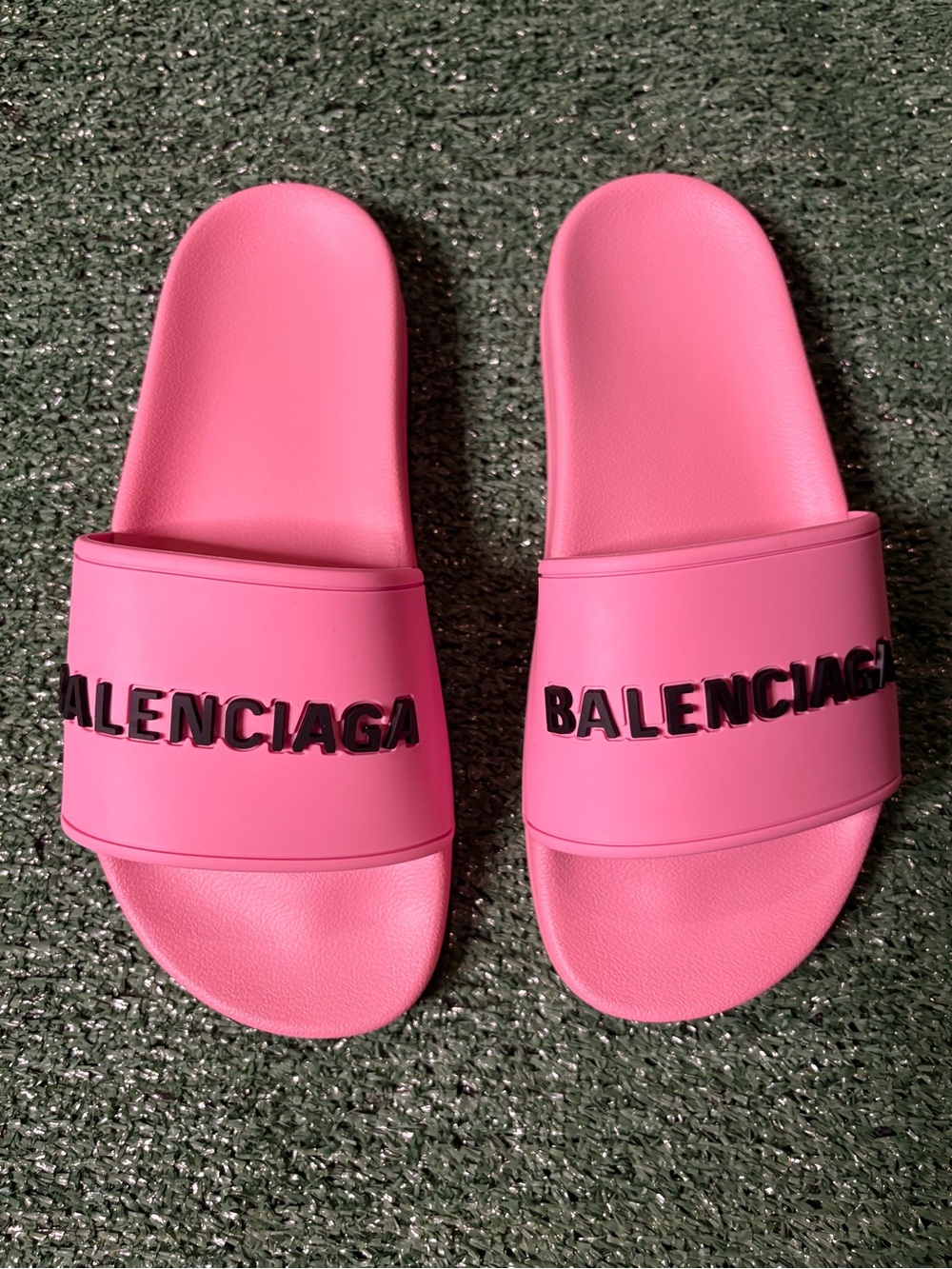 Balenciaga Pink Logo Slide Sandals with Dust Bag Womens Size 8 - Picture 4 of 4
